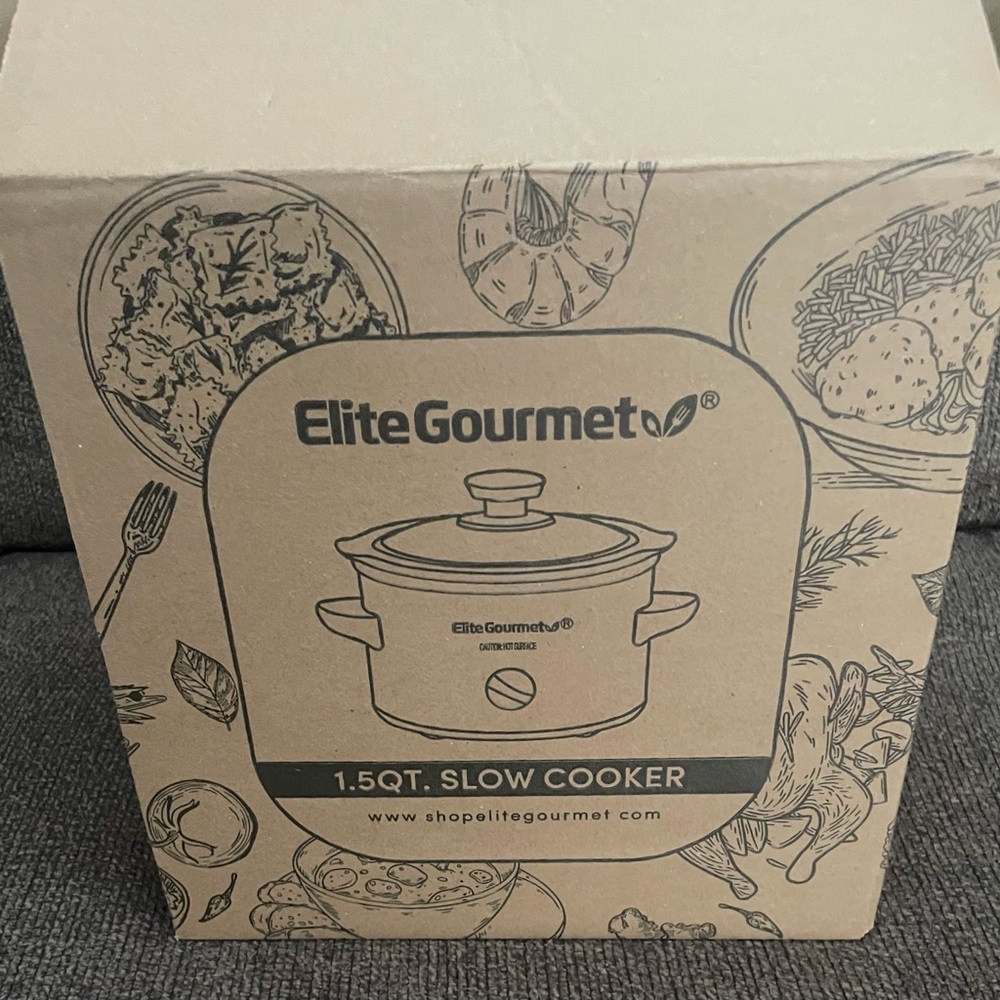 NEW Elite Gourmet 1.5Qt Slow Stainless Steel Cooker